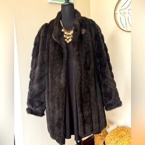 Coats by Cattiva Jackets & Coats | Faux Fur Coat Size M | Made in The USA |Brown